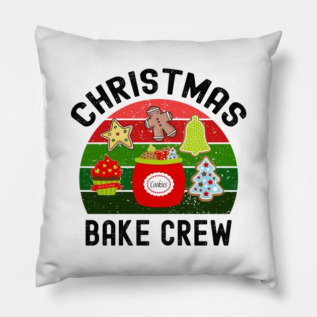 Christmas Bake Crew, Christmas Cookies Bake Crew Pillow by Cor Designs