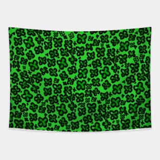 Shamrock Shaped Leopard Print for Saint Patrick's Day Tapestry