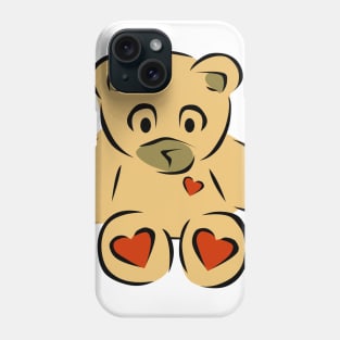 Tedy with heart Phone Case