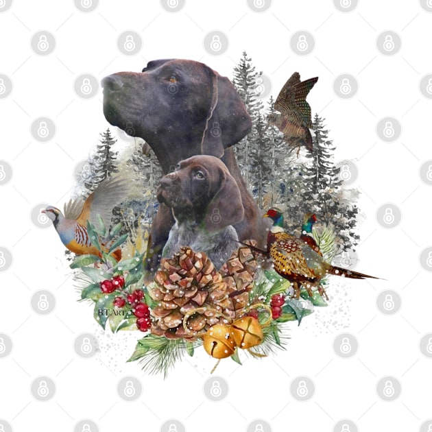 German Shorthaired Pointer in winter by German Wirehaired Pointer 