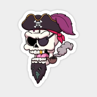 Pirate Captain Skull Magnet