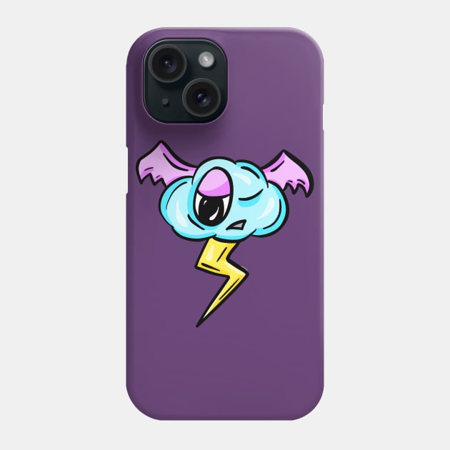 Thunder and Lightening, Not Very Frightening Phone Case by Squeeb Creative