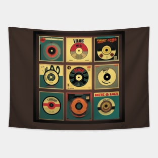 Vintage Vinyl Music Collection Merch Vol. 1 Tapestry