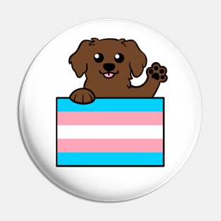 Love is Love Puppy - Brown Lab Trans Pin