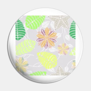 Tropical Floral Pattern Pin