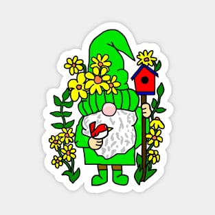 Sunflower Garden Gnome Magnet