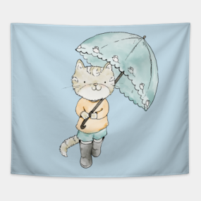 Anime Cat Tapestries Teepublic