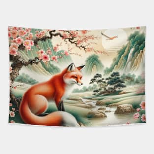 Whispers of the Ancient Grove: A Fox's Tale Tapestry