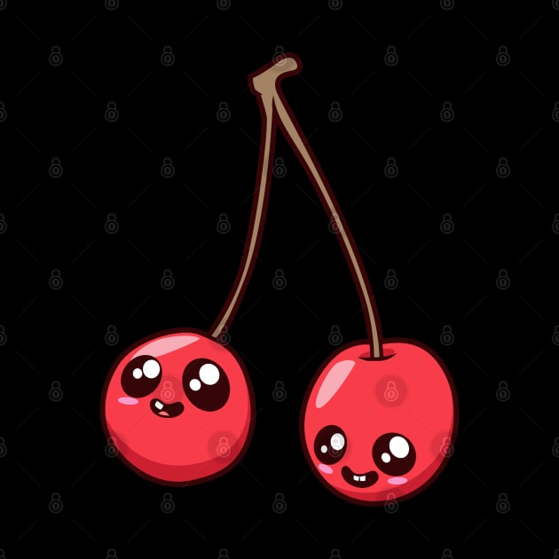 Kawaii Cartoon Cherry by Modern Medieval Design