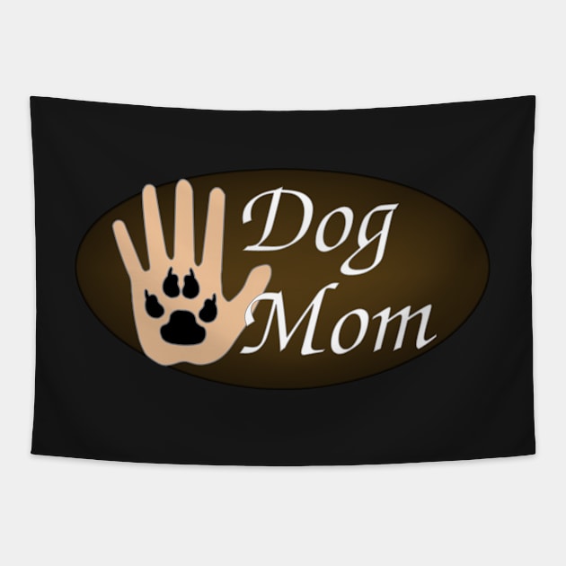 Dog Mom - Palm to Paw High Five Tapestry by SolarCross