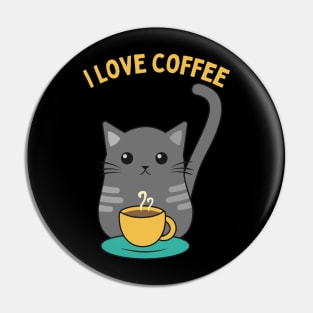 In need of coffee lover coffee addict Funny tired exhausted kitty Pin