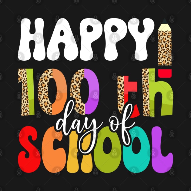 Cute 100th Day Of School 100 Days Leopard Rainbow Boys Girls by uglygiftideas