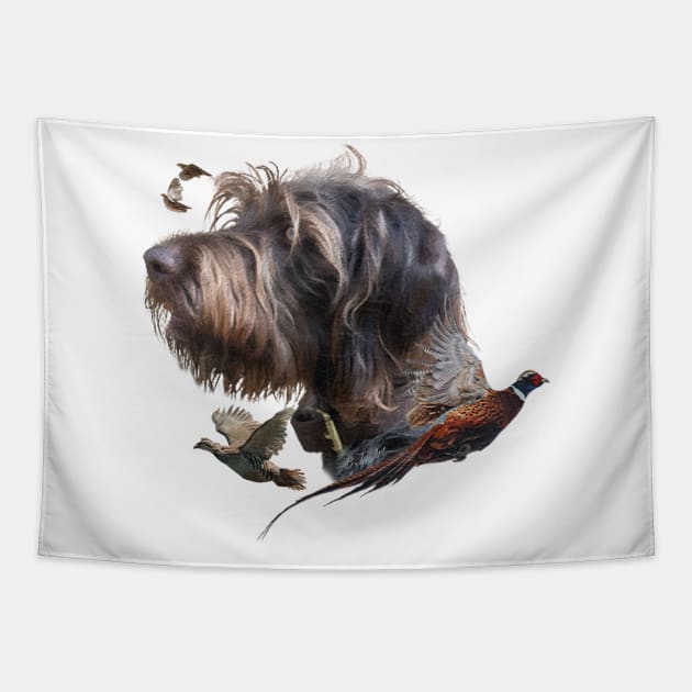 German Wirehaired Pointer Tapestry by German Wirehaired Pointer 