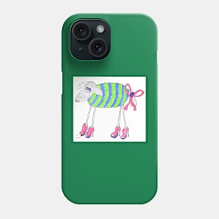 Sheep dressed for action at the barn dance Phone Case