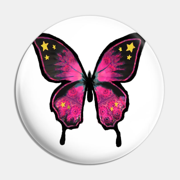 Pink Butterfly Pin by PeggyNovak