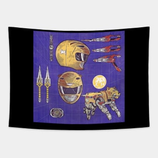 Yellow Power Weapons Tapestry