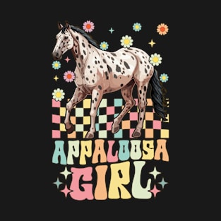 Appaloosa Girl Groovy Horse Girl T-Shirt