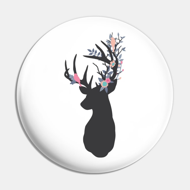 Stag with woodland antlers Pin by NixieNoo