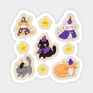 Cute Cat wizards pack Magnet