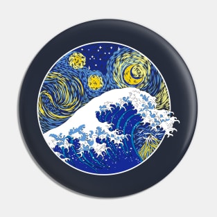 Great Starry Wave Night Pin