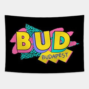 Budapest, Hungary Retro 90s Logo Tapestry