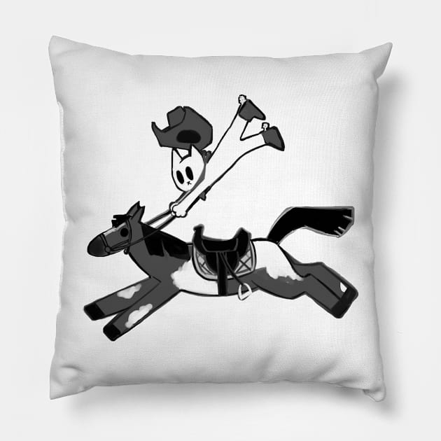 Cowboy cat Pillow by Sierine