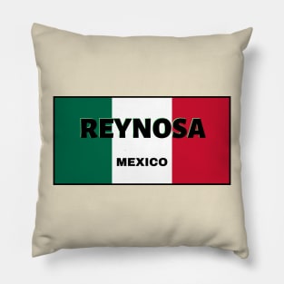 Reynosa City in Mexican Flag Colors Pillow