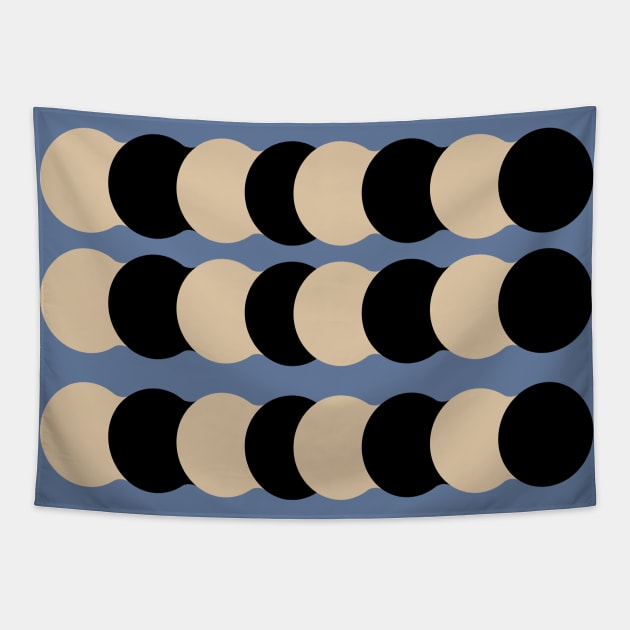 Pastel Toned Geometric Circles Pattern Tapestry by JuncaArtPrints