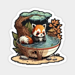 Red Panda Ramen Hot Spring Magnet