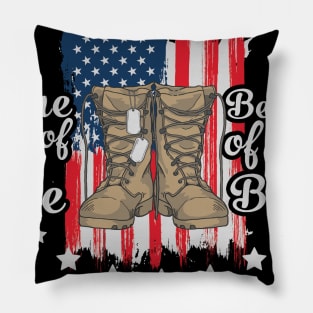 home of the free because of the brave Pillow