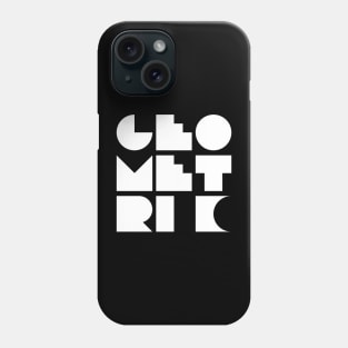 geometric design typography Phone Case