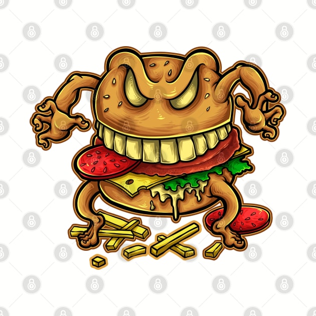 Hamburger Monster Illustrated Design by Jarecrow 