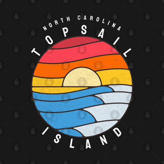 Topsail Island, North Carolina Stained Glass Sunrise by Contentarama