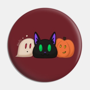 Spooky Scary Round Friends Pin