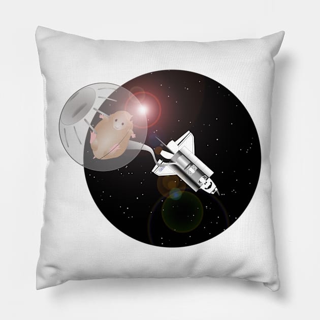 Space Hamster Pillow by JosepiC