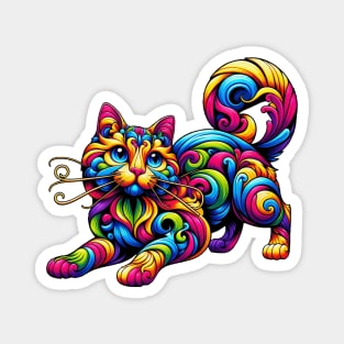 Baroque Whimsy Cat Magnet