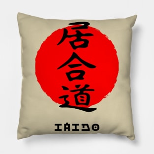 Iaido martial art sport Japan Japanese kanji words character 166 Pillow