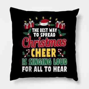 Funny Christmas Cheer Singer Outfit - Karaoke And Music Lovers Pillow