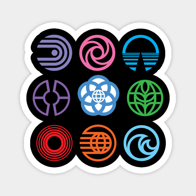 The Symbols of EPCOT Magnet by Bt519