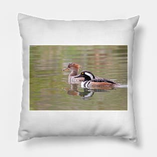 Welcome to the Hood - Hooded Mergansers Pillow