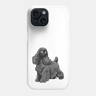 Dog - Cocker Spaniel - Black Phone Case