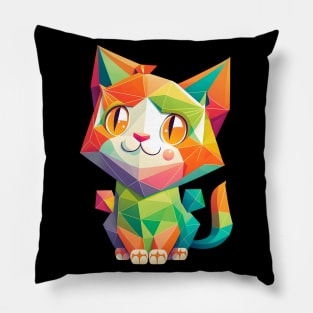 Geometric Cat Funny Cat lover Math Pillow