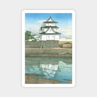 Takamatsu Castle in Sanuki by Kawase Hasui Magnet