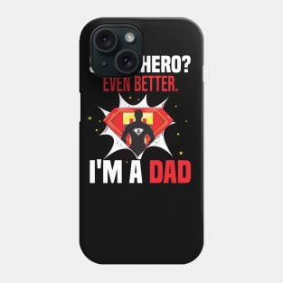 Dad Superhero T shirt for Daddy Mens Tee Phone Case