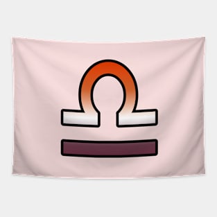 Libra Lesbian Pride Symbol Tapestry