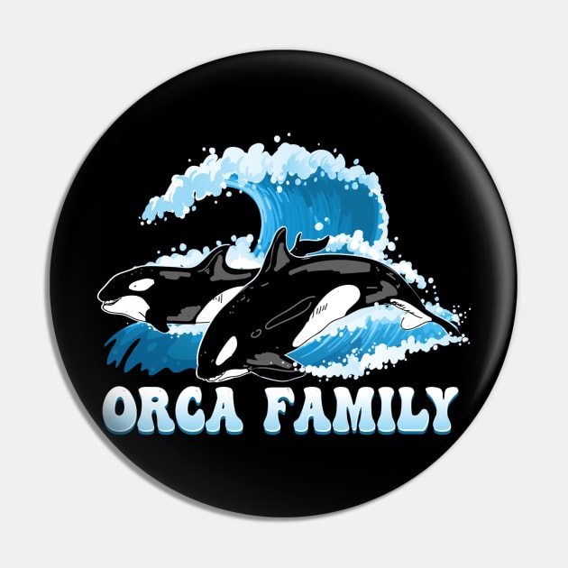 orca family vintage Pin by Jandjprints