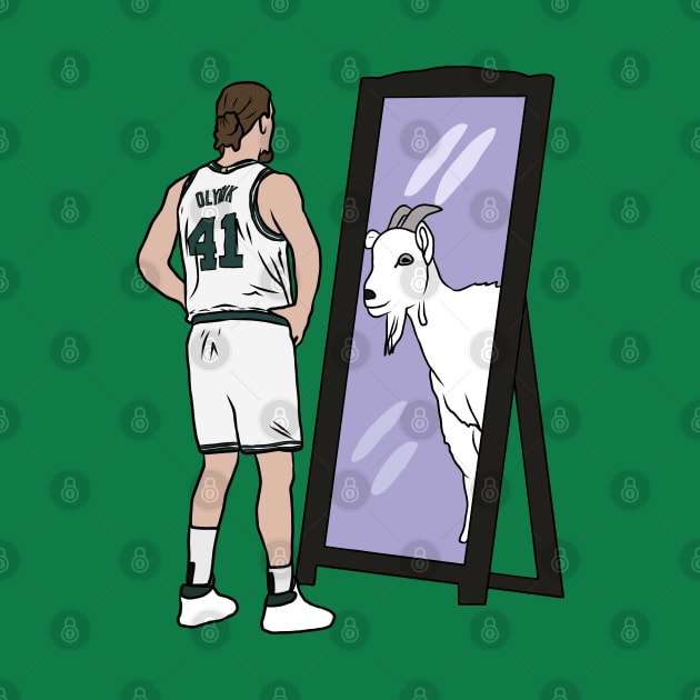 Kelly Olynyk Mirror GOAT (Celtics) by rattraptees