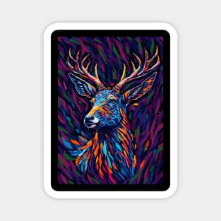 Abstract colorful deer Magnet