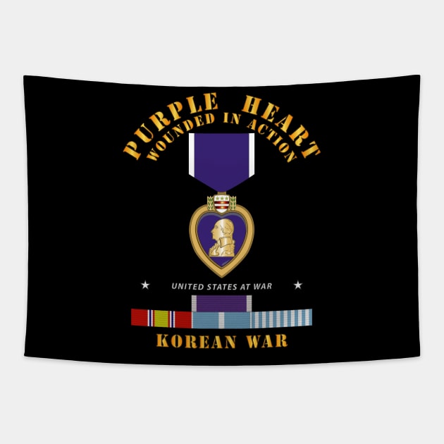 Purple Heart - WIA w Korean War  w Purple Heart Tapestry by twix123844