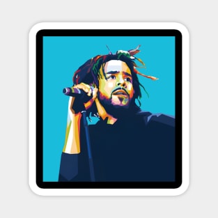 J Cole wpap pop art Magnet